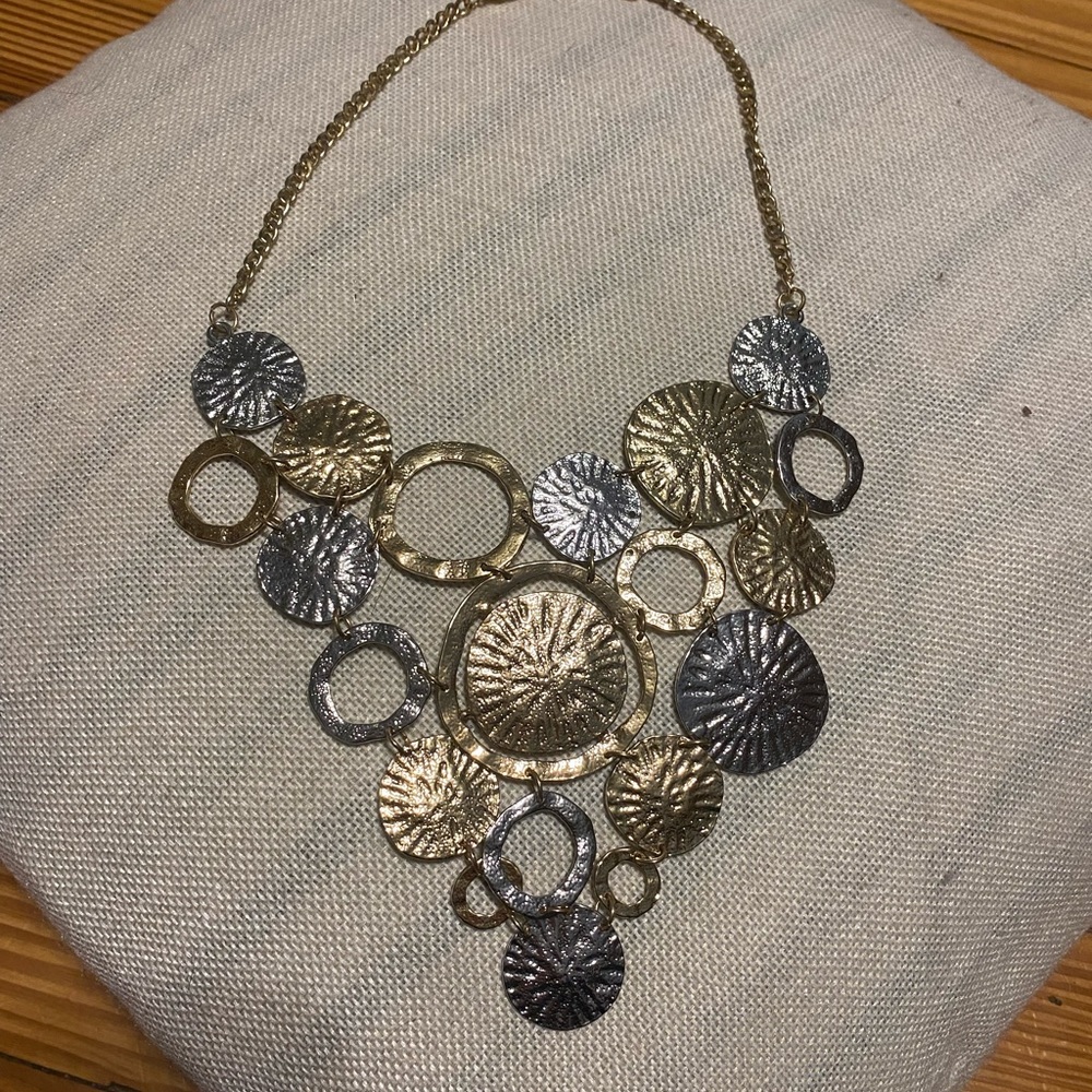 Amrita Singh Gold and Silver Medallion Necklace